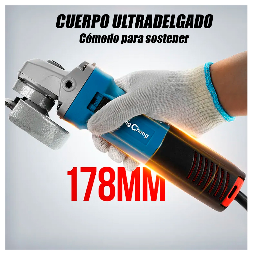 Amoladora Esmeril Angular 4.5" Dongcheng DSM09-115S 800W 11800rpm - Imagen 5