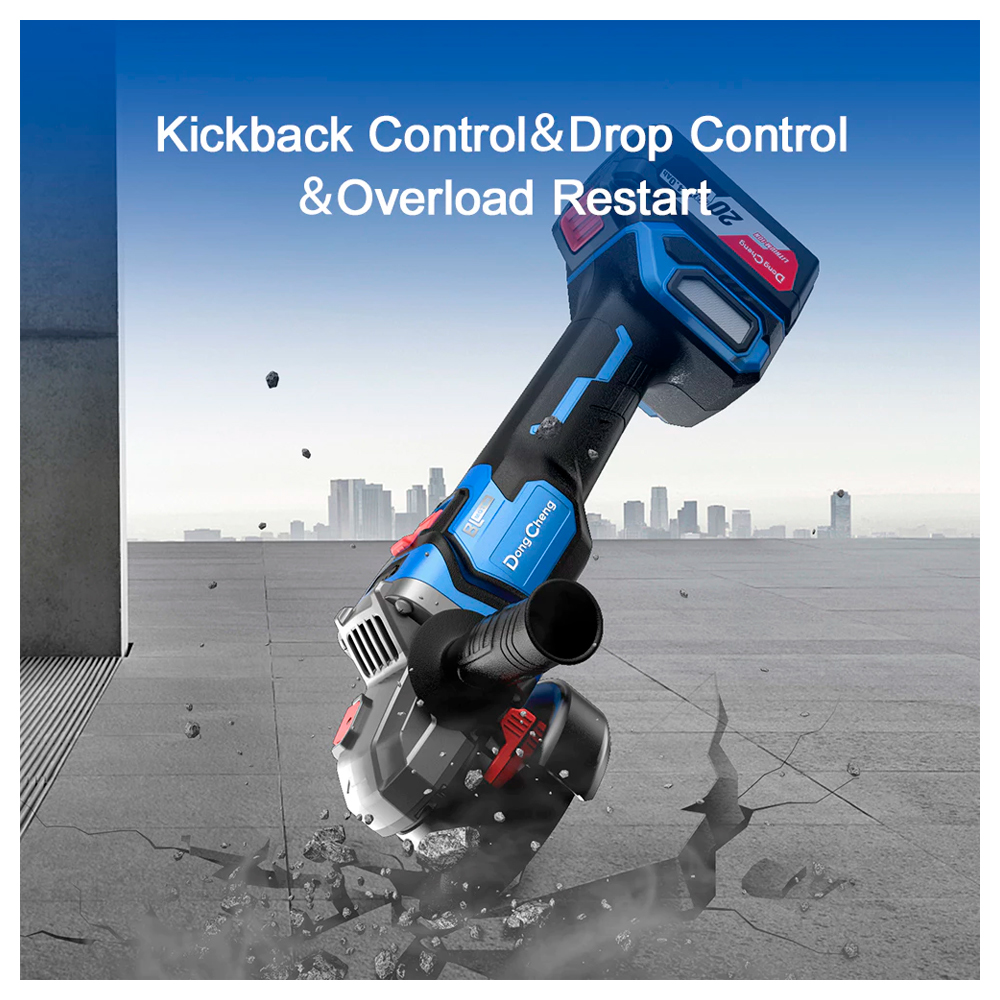 Amoladora Inalámbrica 5" Dongcheng DCSM04-125EM 20V 2Bat x 4Ah Brushless - Imagen 8