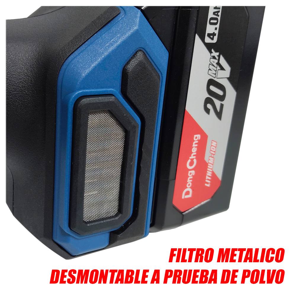 Amoladora Inalámbrica 5" Dongcheng DCSM04-125EM 20V 2Bat x 4Ah Brushless - Imagen 7
