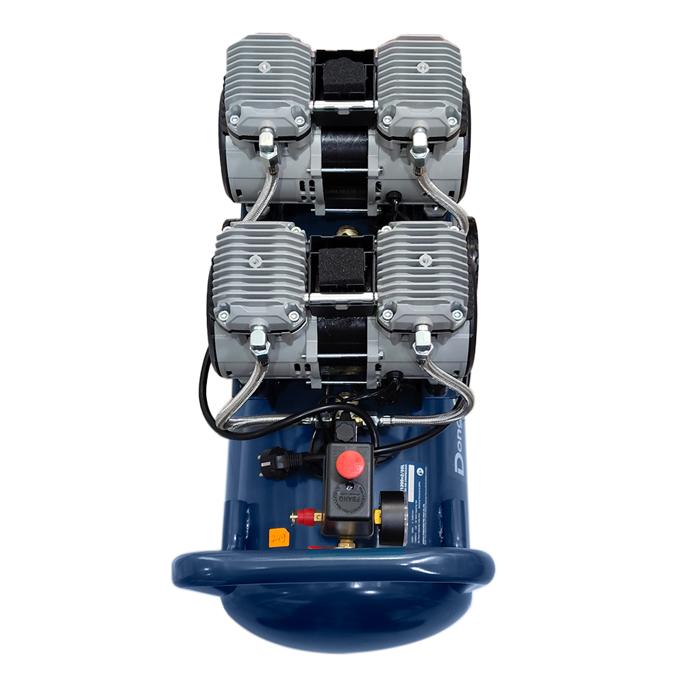Compresora Silenciosa sin Aceite Industrial Dongcheng DQE1200x2/50L 50 Litros 2400W - Imagen 5