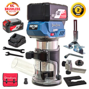 Ruteadora Fresadora Tupi de Mano Inalambrica 1/4" Dongcheng DCMP6BM 20V 2Bat x 4Ah Brushless