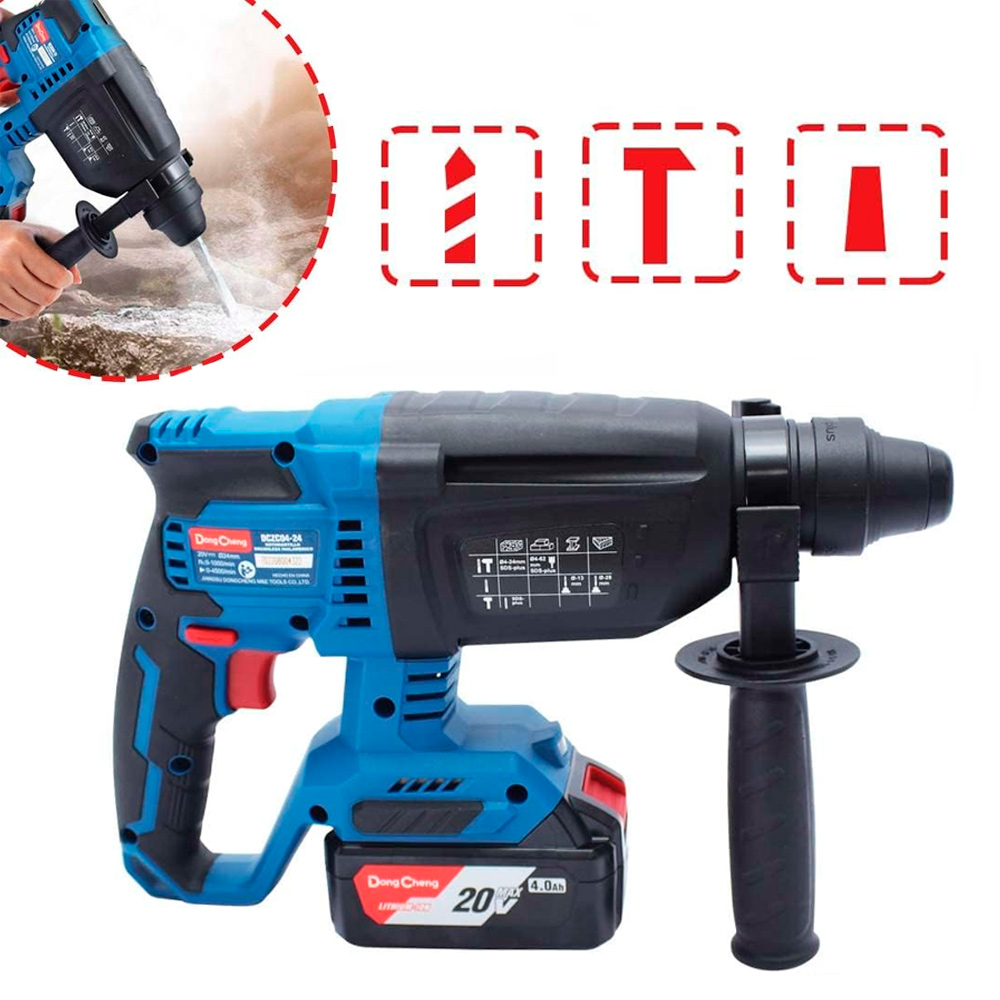 Rotomartillo Inalambrico SDS-Plus Industrial Dongcheng DCZC04-24FK 20V 2.7J 2Bat x 5Ah Brushless - Imagen 4