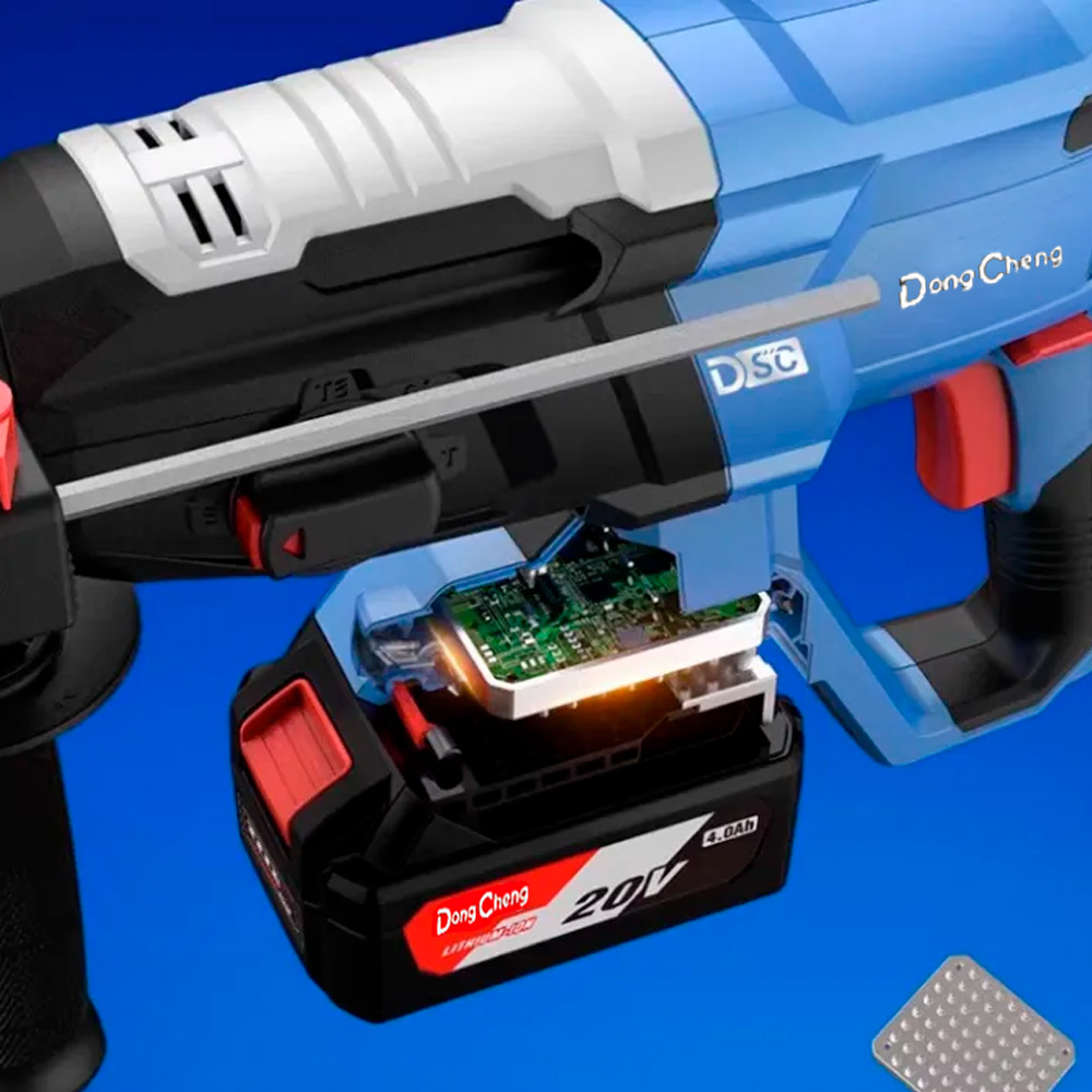 Rotomartillo Inalámbrico Industrial SDS-Plus Dongcheng DCZC02-26EM 20V 3.1J 2Bat x 4Ah Brushless - Imagen 3