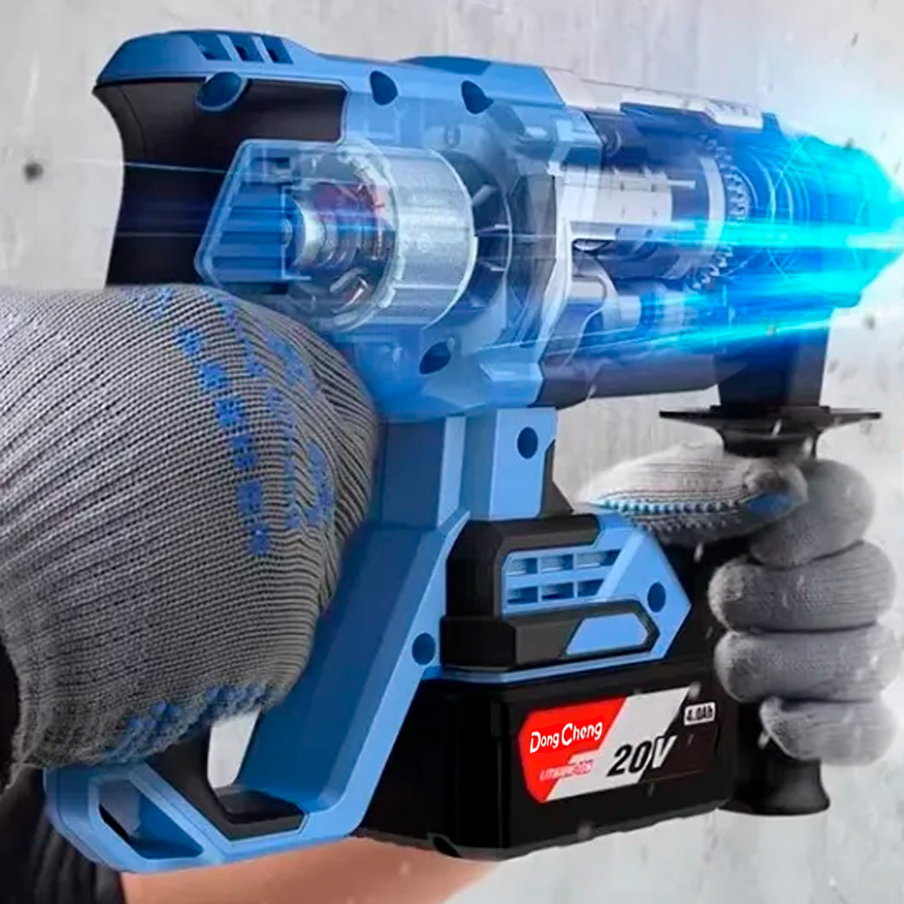Rotomartillo Inalámbrico Industrial SDS-Plus Dongcheng DCZC02-26EM 20V 3.1J 2Bat x 4Ah Brushless - Imagen 4