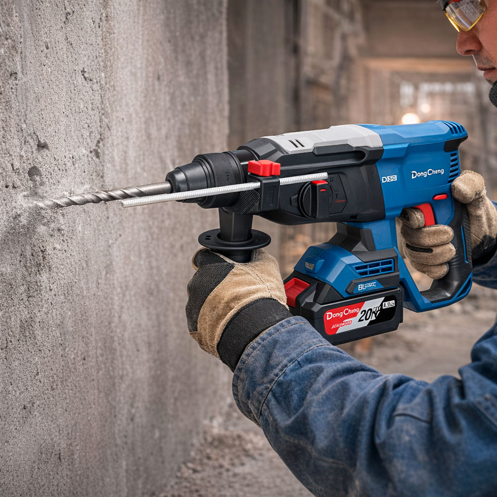 Rotomartillo Inalámbrico Industrial SDS-Plus Dongcheng DCZC02-26EM 20V 3.1J 2Bat x 4Ah Brushless - Imagen 5