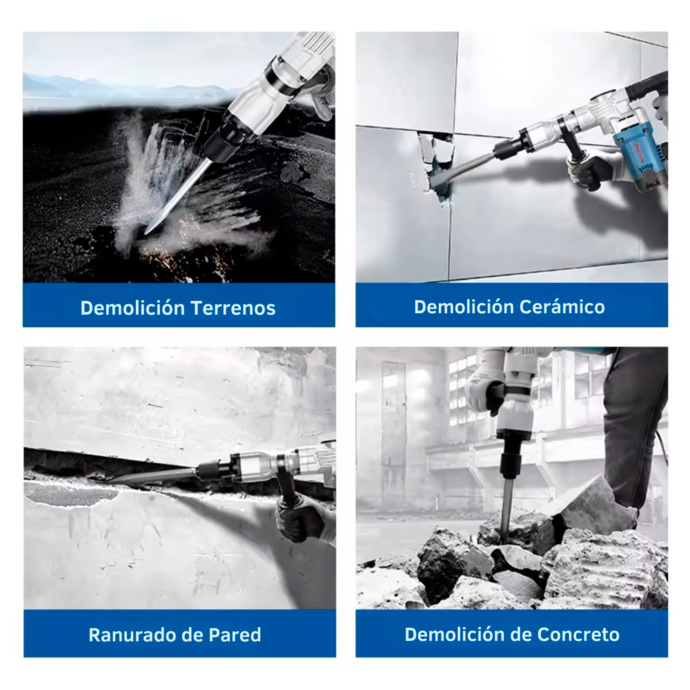 Martillo Demoledor Hexagonal 17mm Dongcheng DZG06-6S 1400W 16.8J 6.8kg - Imagen 9