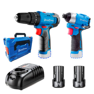 Combo Kit Dongcheng DCKIT25EK Taladro Percutor + Atornillador de Impacto 12V Brushless
