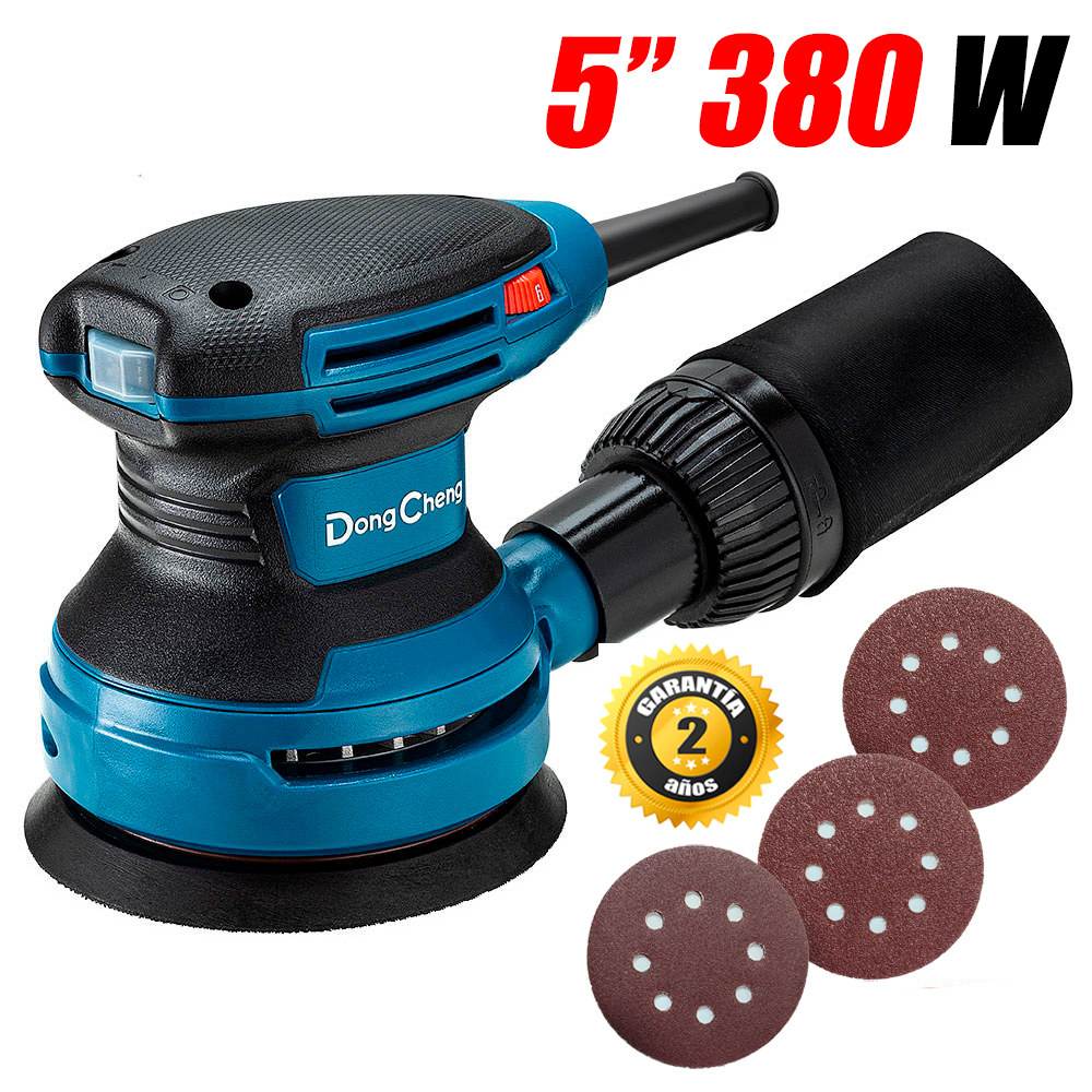 Lijadora Excentrica Rotoorbital 5″ Dongcheng DSA02-125 380W 6 Velocidades