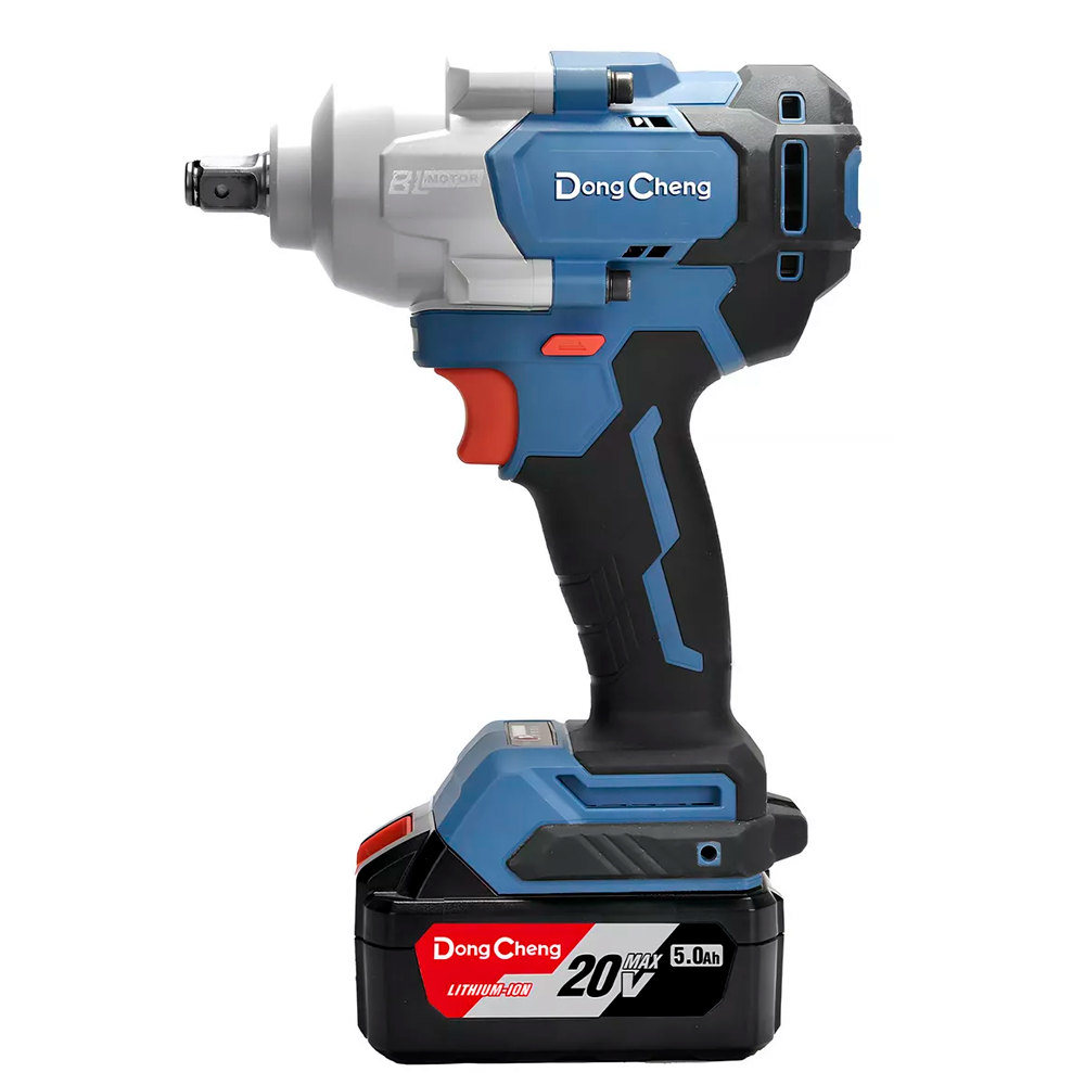 Llave de Impacto Industrial Inalambrica 1/2" Dongcheng DCPB698FK 20V 698Nm 2Bat x 5Ah Brushless - Imagen 2