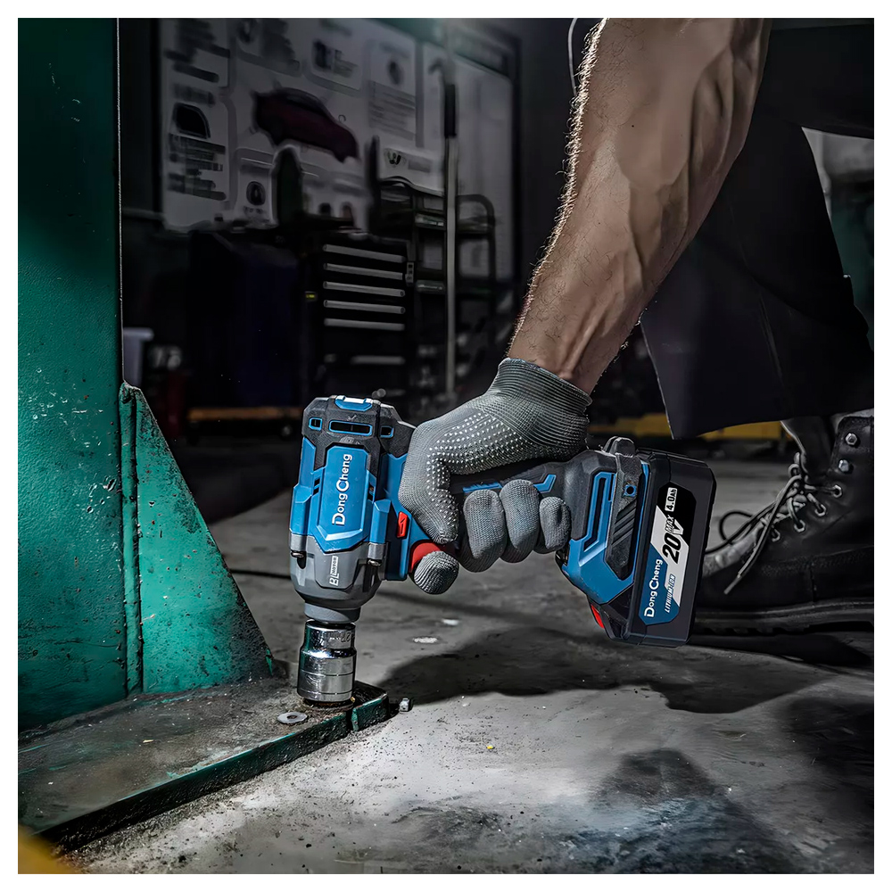 Llave de Impacto Industrial Inalambrica 1/2" Dongcheng DCPB698FK 20V 698Nm 2Bat x 5Ah Brushless - Imagen 9