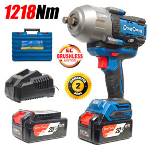 Llave Impacto Industrial Inalambrica 1/2" Dongcheng DCPB1218FK 20V 1218Nm 2Bat x 5Ah Brushless