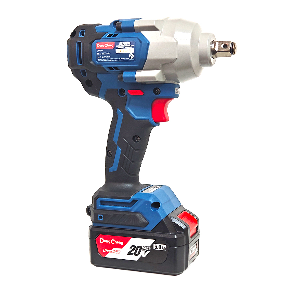Llave de Impacto Industrial Inalambrica 1/2" Dongcheng DCPB698FK 20V 698Nm 2Bat x 5Ah Brushless - Imagen 3