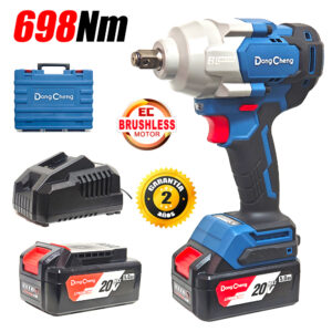 Llave de Impacto Industrial Inalambrica 1/2" Dongcheng DCPB698FK 20V 698Nm 2Bat x 5Ah Brushless