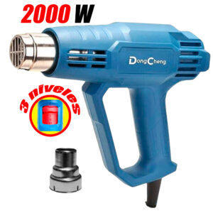 Pistola de Calor Aire Caliente Dongcheng DQB05-2000 2000W 50/400/600°C 3 Temperaturas