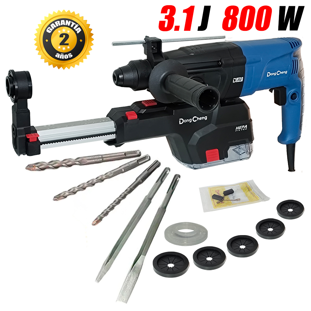 Rotomartillo SDS-Plus Dongcheng DZC05-26XC 800W 3.1J 26mm + Adaptador Polvo