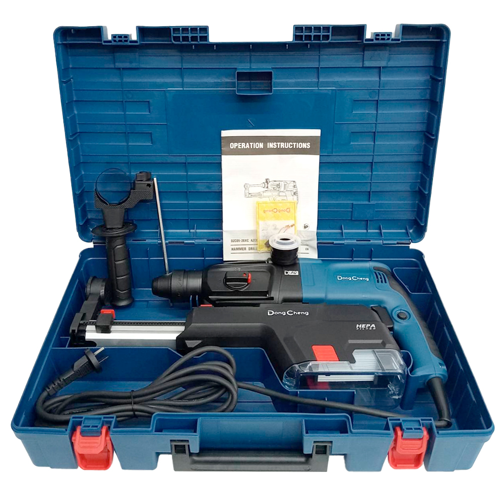 Rotomartillo SDS-Plus Dongcheng DZC05-26XC 800W 3.1J 26mm + Adaptador Polvo - Imagen 7