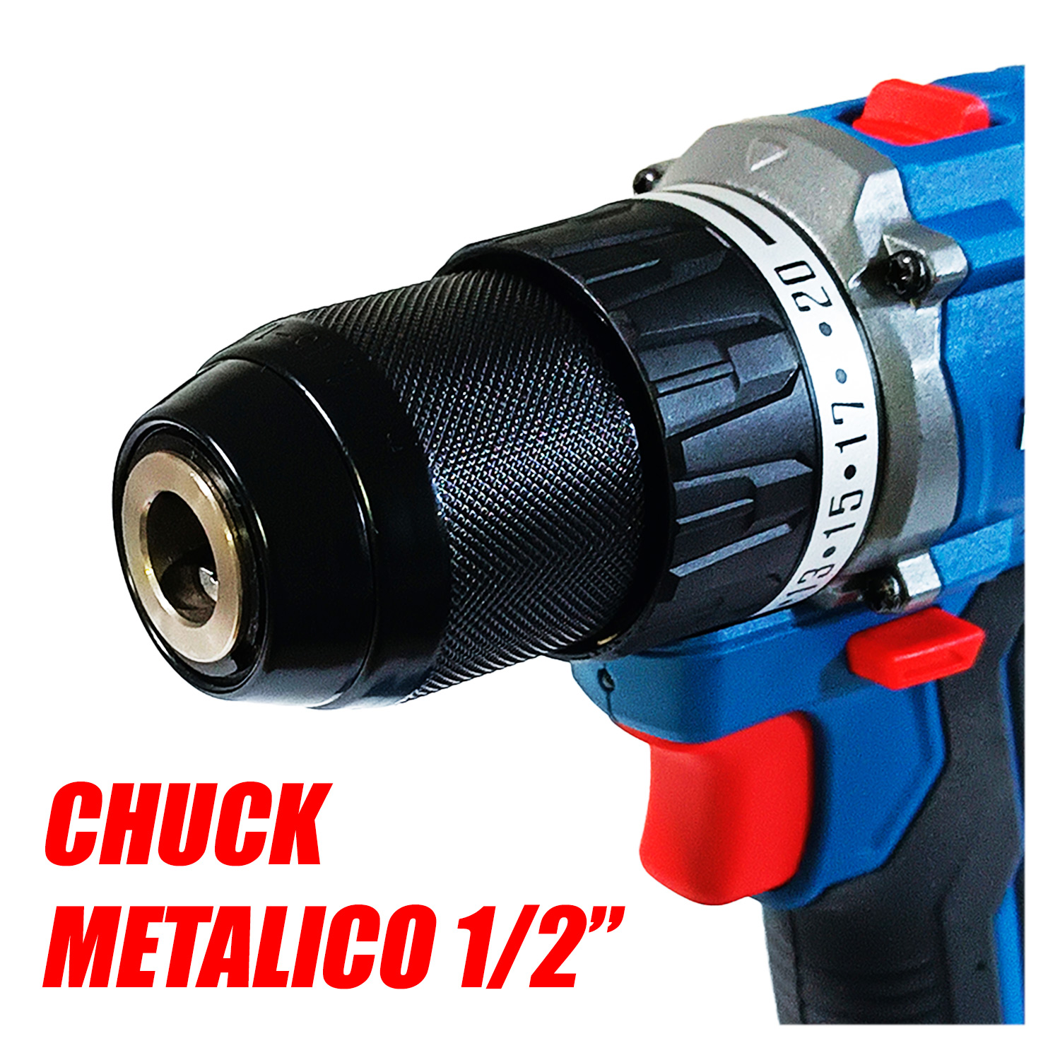 Taladro Atornillador Percutor Inalambrico 1/2" Dongcheng DCJZ2060iAM 20V 60Nm 2Bat x 2Ah Brushless - Imagen 6